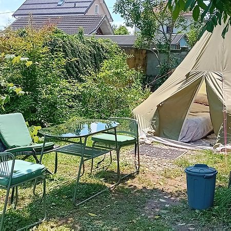 Camping Under The Walnut In Your Own Tent On A Shared Lot And Shared Bathroom ลูบลิยานา ภายนอก รูปภาพ